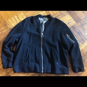 H&M Divided Black Bomber Jacket - size 12
